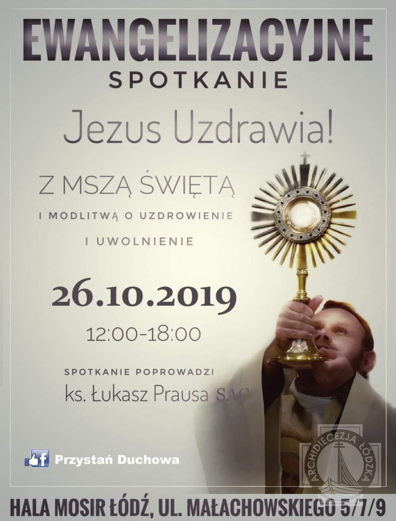 Zaproszenie na spotkanie ewangelizacyjne "Jezus uzdrawia"