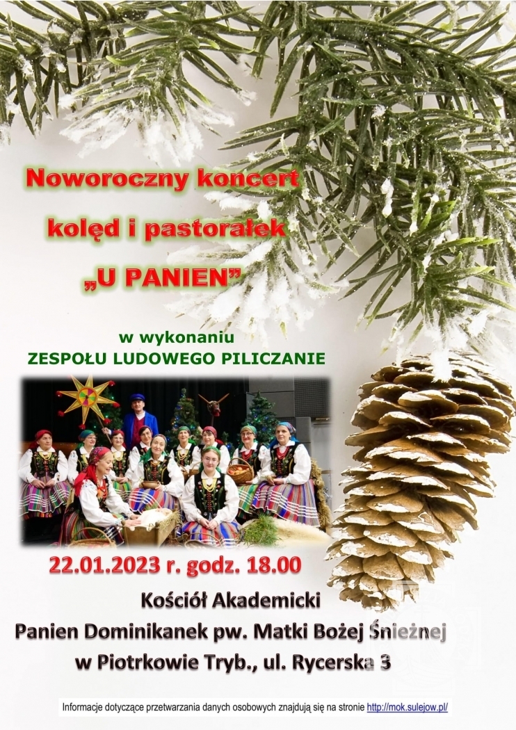 Piotrków Tryb.: koncert kolęd i pastorałek w wykonaniu Zespołu Ludowego Piliczanie