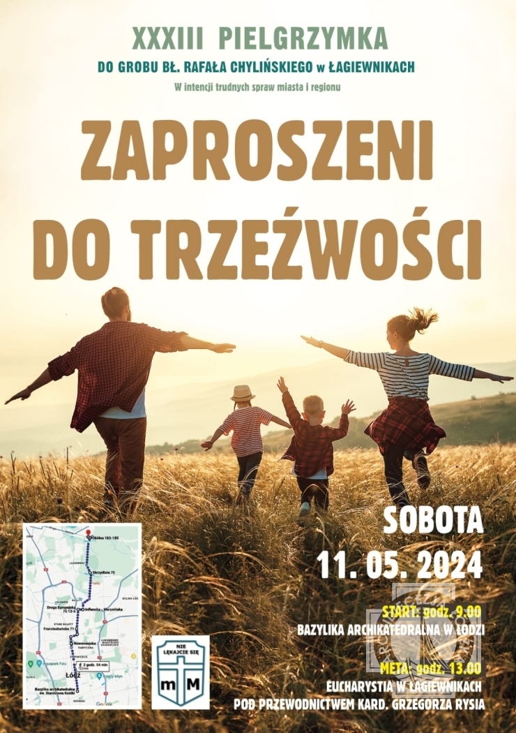 Zaproszenie do udziału w pieszej pielgrzymce do łódzkich Łagiewnik 