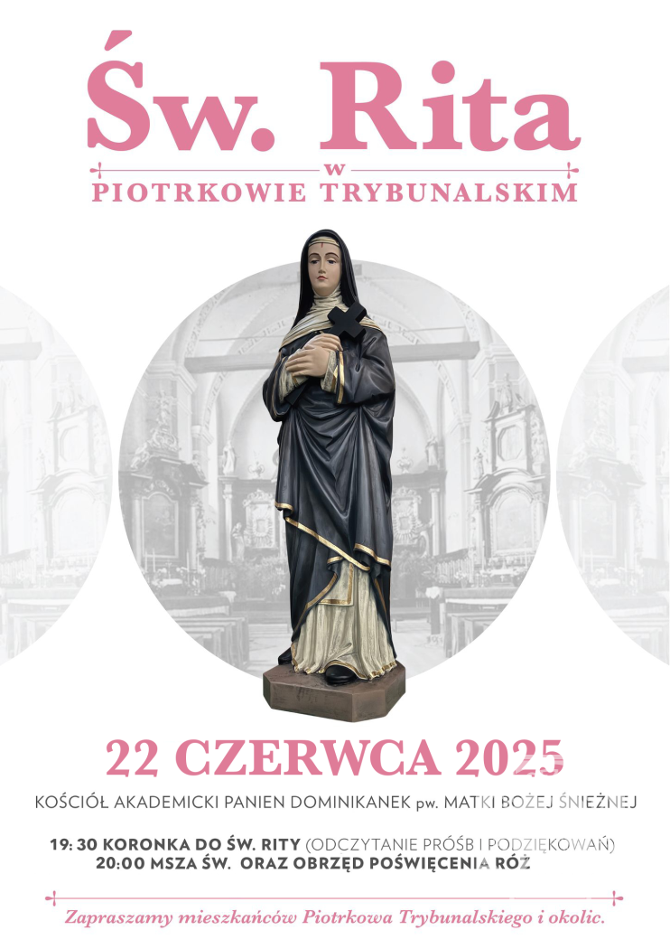 Piotrków Tryb. - nabożeństwo do św. Rity