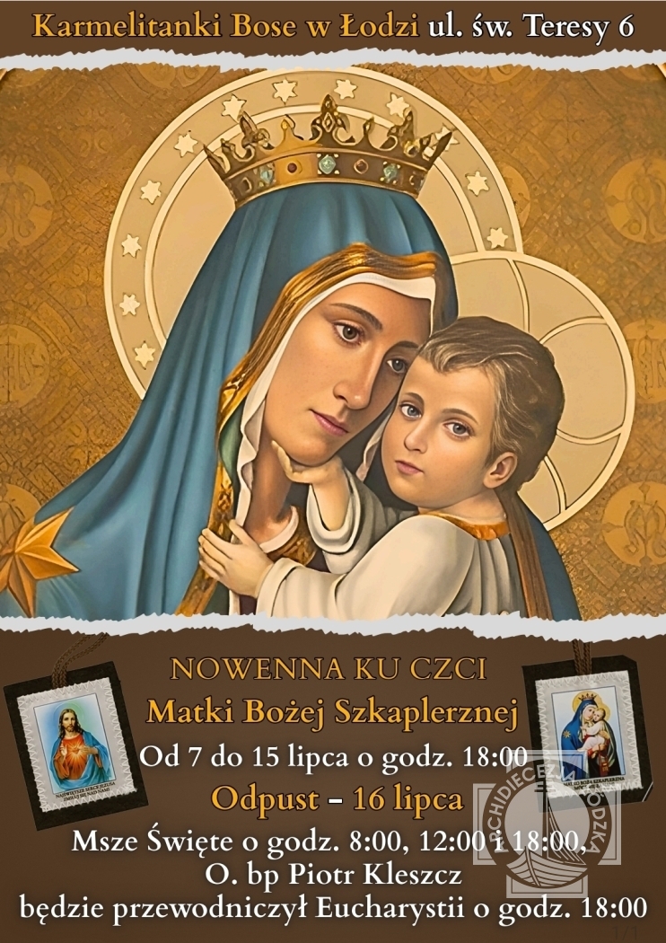 Siostry Karmelitanki Bose zapraszają na Nowenne i Odpust Szkaplerzny