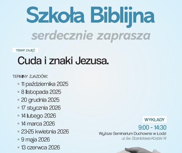 Rozpoczęto zapisy do Ekumenicznej Szkoły Biblijnej w Łodzi