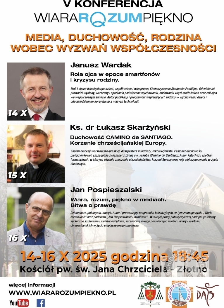 Zaproszenie na konferencję Wiara Rozum Piękno