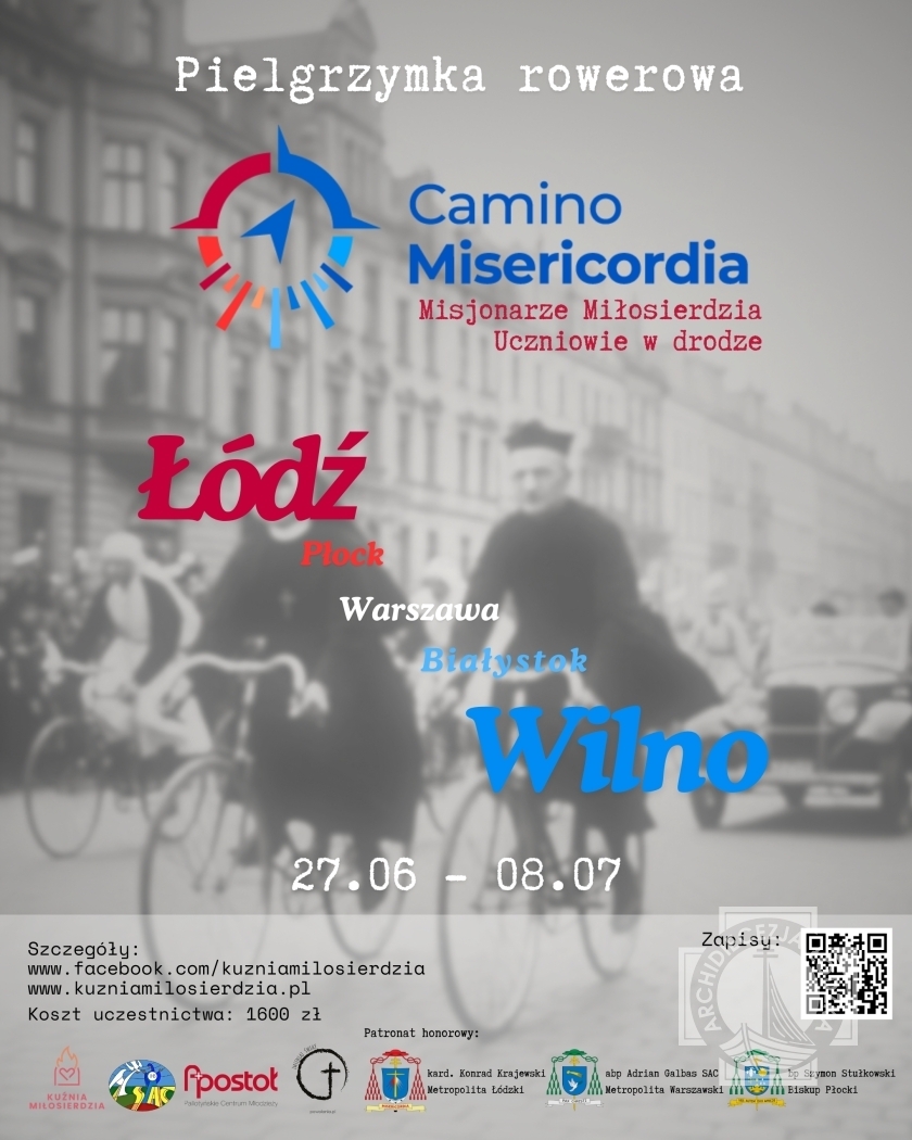 Zapraszamy na pielgrzymkę rowerową Camino Misericordia na trasie Łódź – Wilno