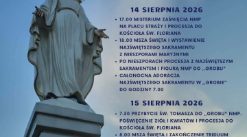 Triduum Maryjne w Sulejowie: Wyjątkowy czas modlitwy i refleksji (13–15 sierpnia 2026)