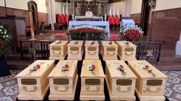 Pogrzeb dzieci – ofiar niemieckiego obozu przy ul. Przemysłowej w Łodzi