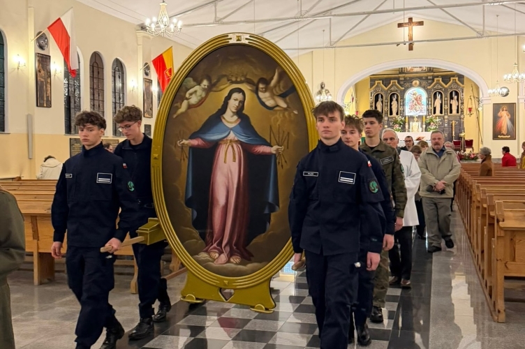 Zakończenie peregrynacji obrazu MB Łaskawej w łódzkiej parafii wojskowej