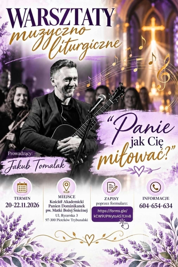 Zapraszamy na warsztaty muzyczno-liturgiczne do Piotrkowa Trybunalskiego