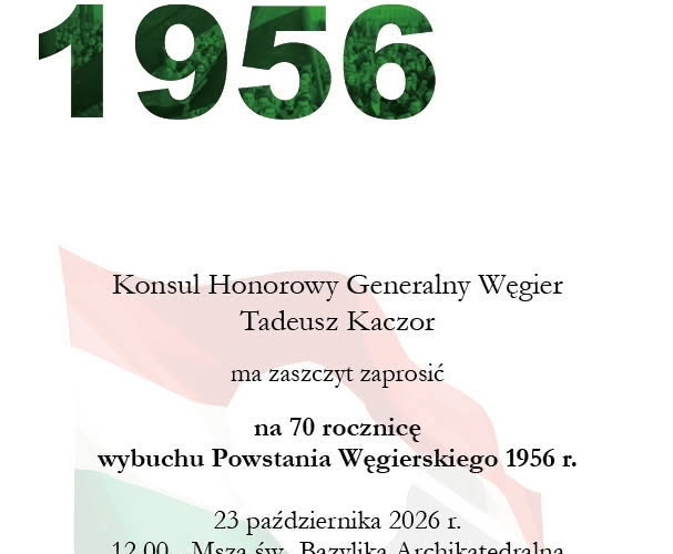 Zaproszenie na łódzkie obchody 70. rocznicy Powstania Węgierskiego
